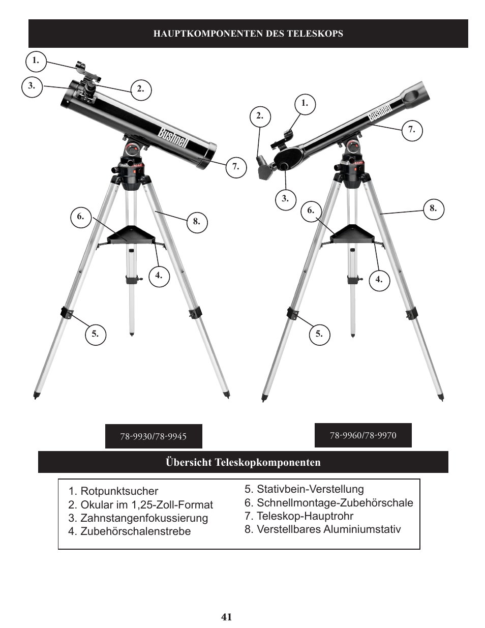 Bushnell Voyager Sky Tour 78-9970 User Manual | Page 41 / 74