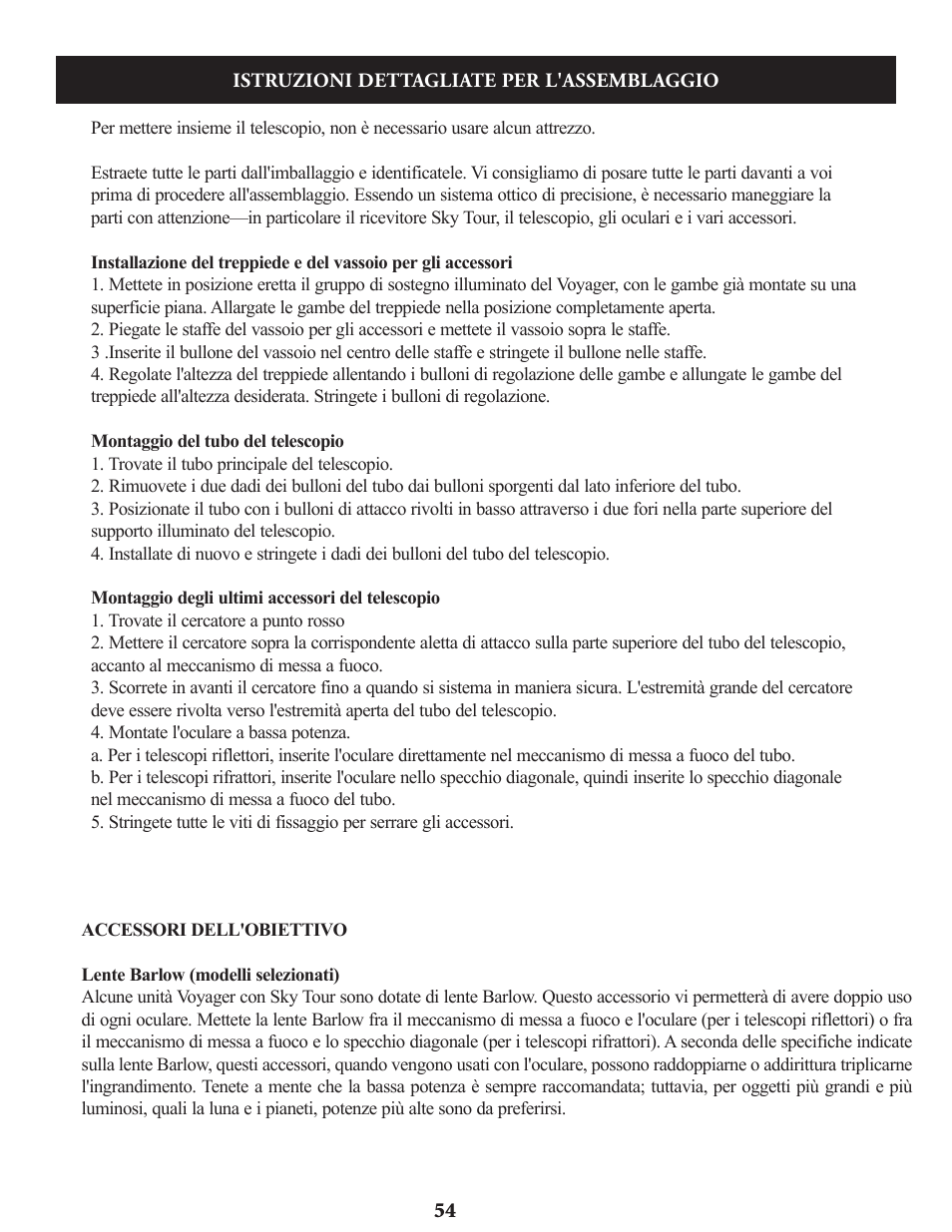 Bushnell Voyager Sky Tour 78-9970 User Manual | Page 54 / 74