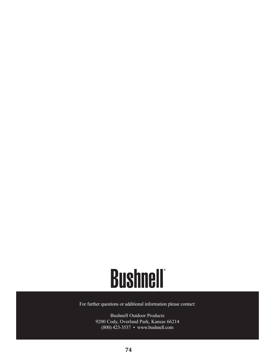 Bushnell Voyager Sky Tour 78-9970 User Manual | Page 74 / 74