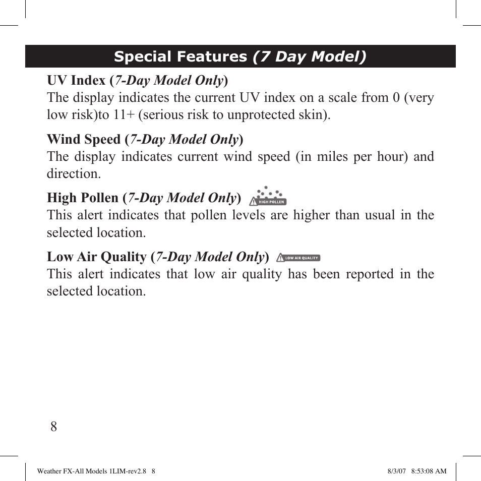 Bushnell 950007 User Manual | Page 8 / 27