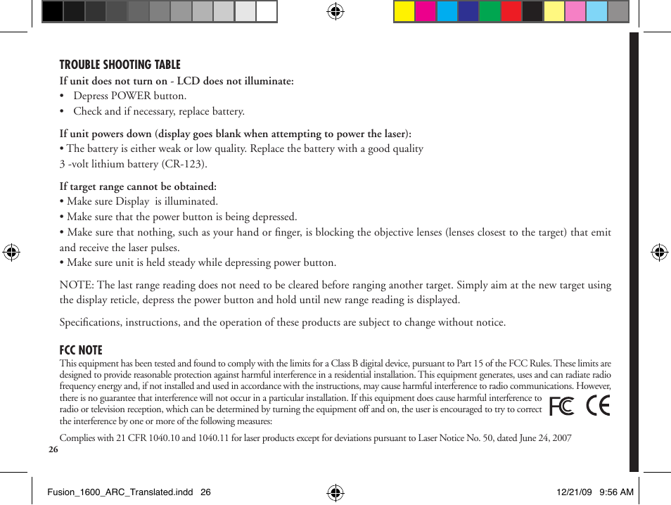Bushnell Fusion 201042 User Manual | Page 26 / 156