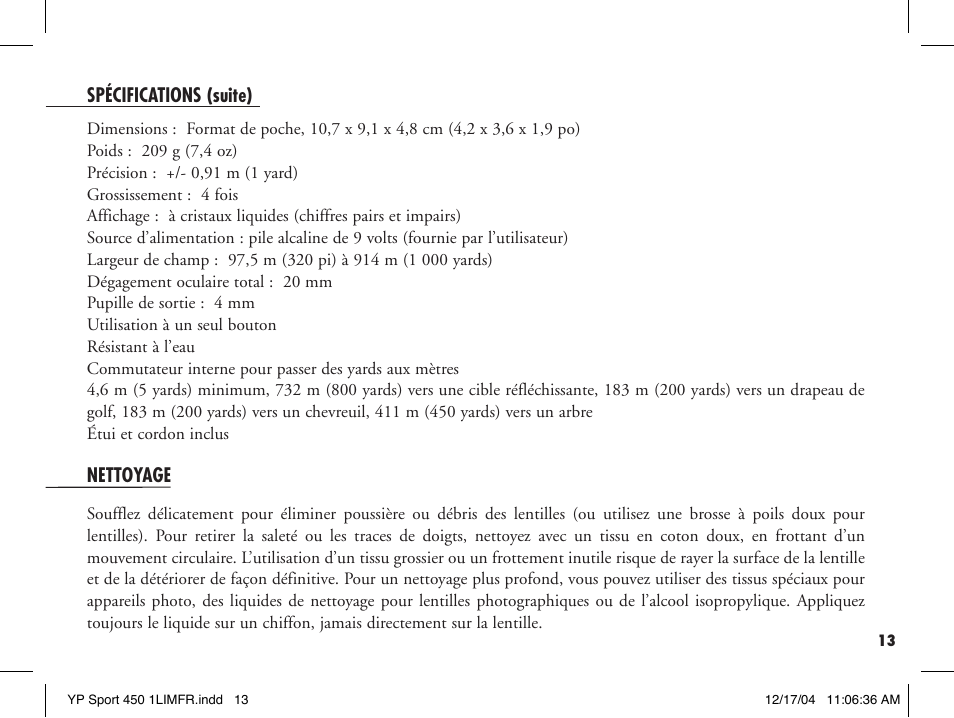 Bushnell YARDAGE PRO 20-1920 User Manual | Page 15 / 52