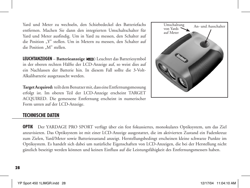 Bushnell YARDAGE PRO 20-1920 User Manual | Page 30 / 52
