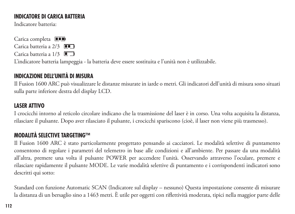 Bushnell FUSION 1600 201250 User Manual | Page 112 / 156