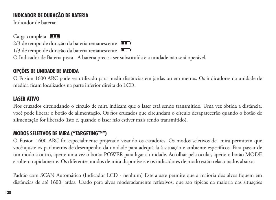 Bushnell FUSION 1600 201250 User Manual | Page 138 / 156