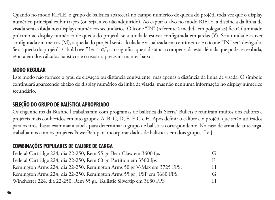 Bushnell FUSION 1600 201250 User Manual | Page 146 / 156