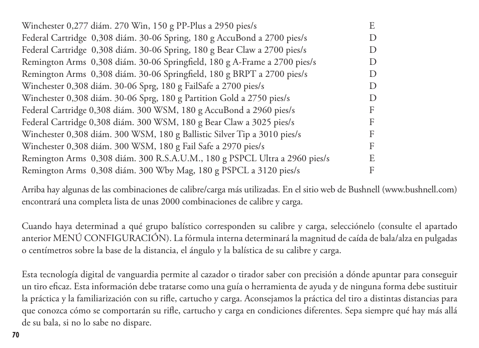 Bushnell FUSION 1600 201250 User Manual | Page 70 / 156