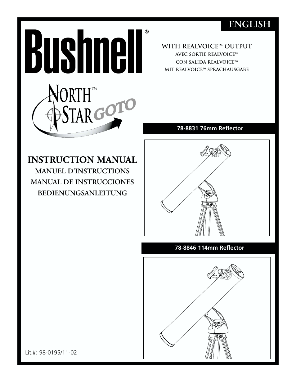 Bushnell North Star Goto 78-8831 User Manual | 88 pages