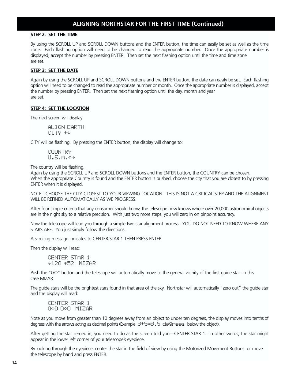 Bushnell North Star Goto 78-8831 User Manual | Page 14 / 88