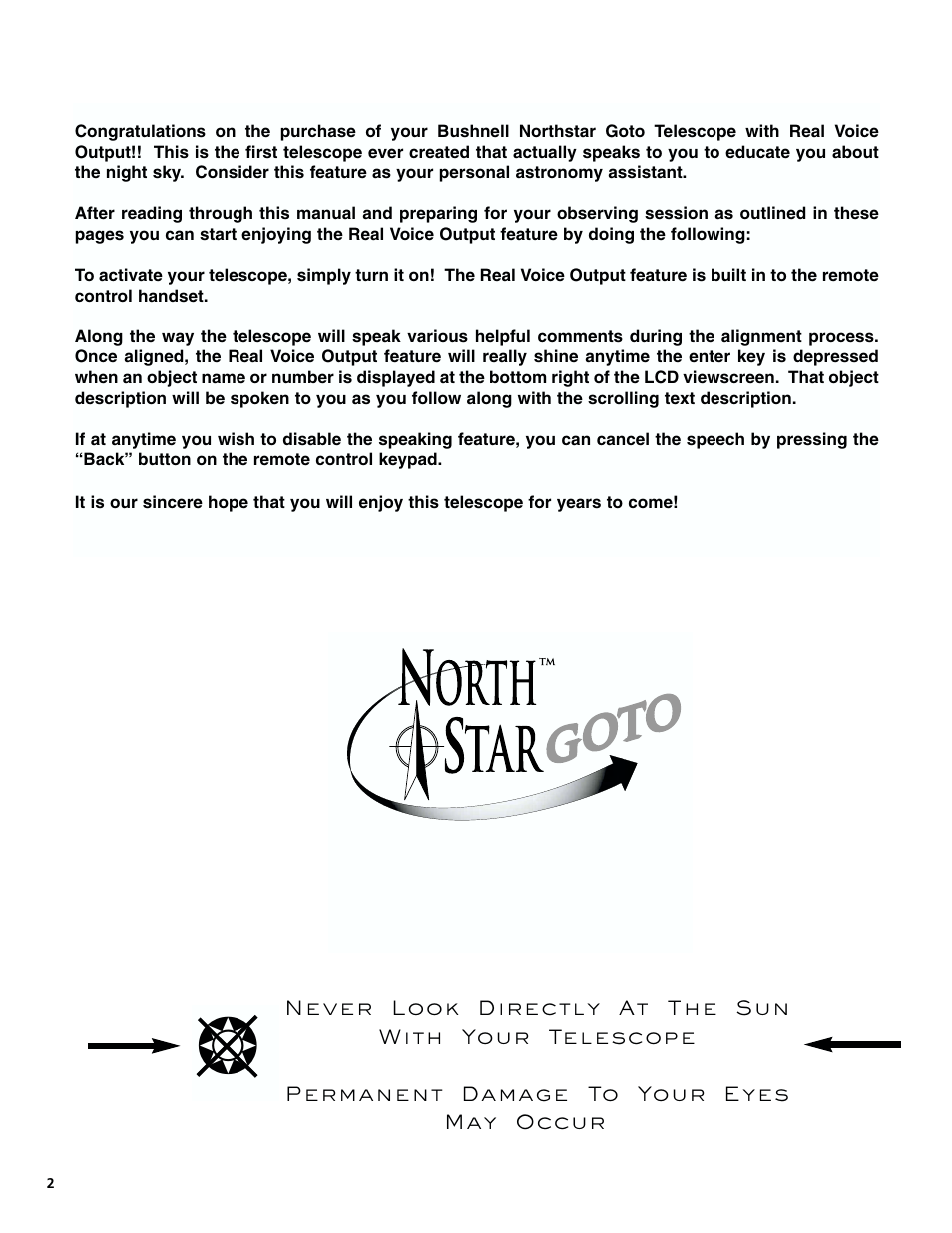 Bushnell North Star Goto 78-8831 User Manual | Page 2 / 88