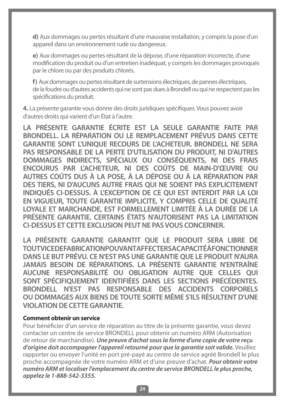 Brondell Swash 300 User Manual | Page 52 / 80