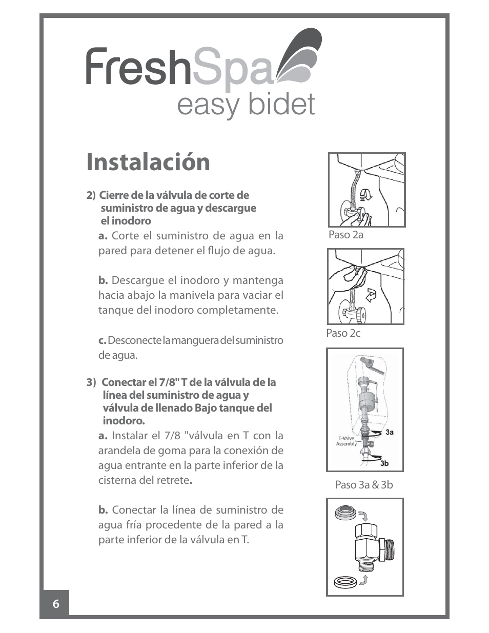 Instalación | Brondell FreshSpa Easy Bidet User Manual | Page 22 / 44
