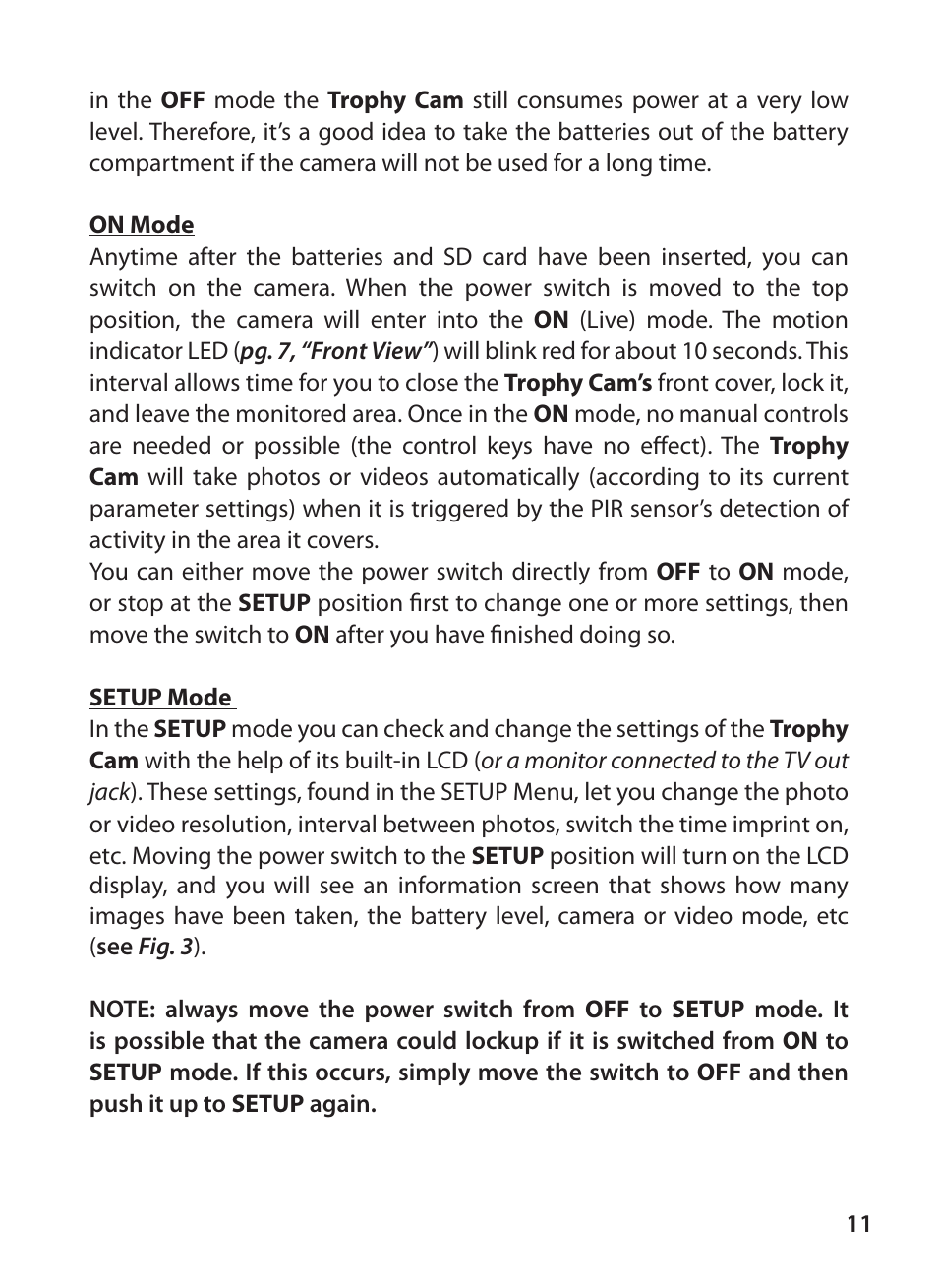 Bushnell TROPHY CAM 119425C2 User Manual | Page 11 / 36