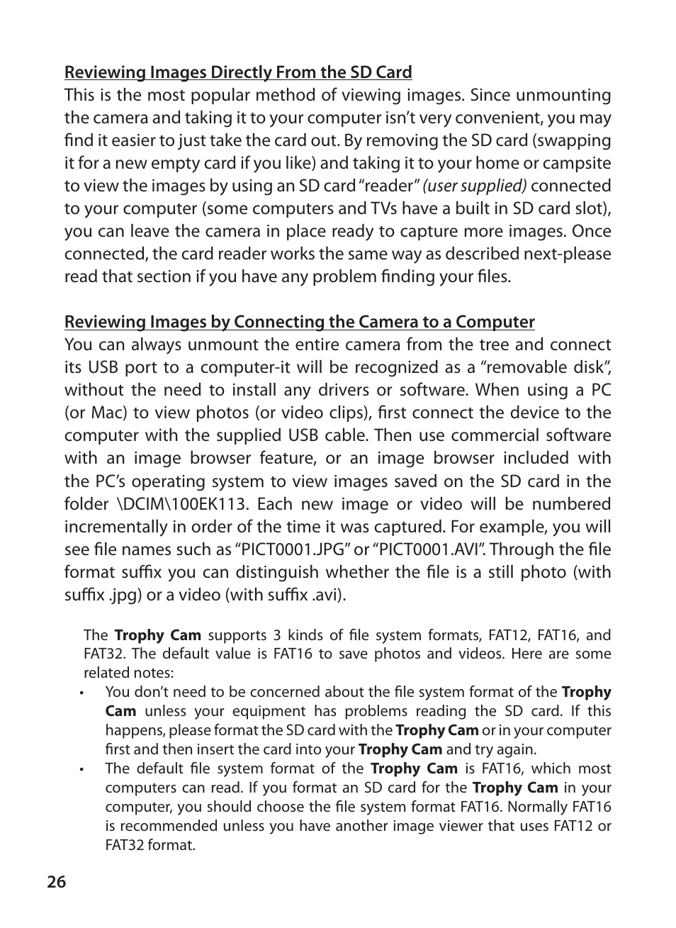 Bushnell TROPHY CAM 119425C2 User Manual | Page 26 / 36