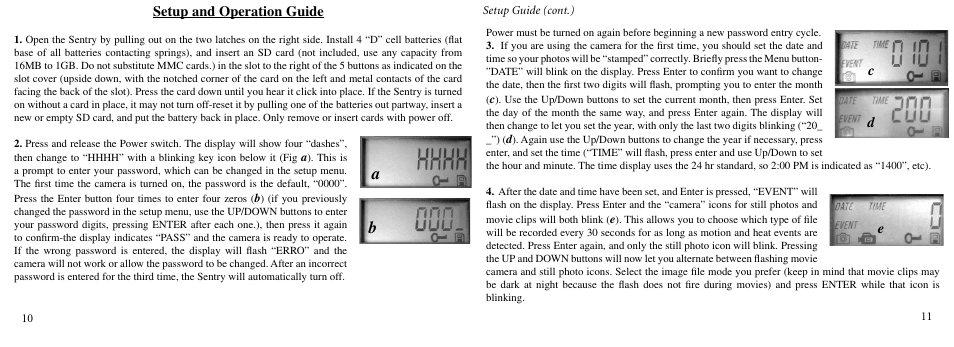 Setup and operation guide, Cd e | Bushnell 11-9000 User Manual | Page 6 / 45