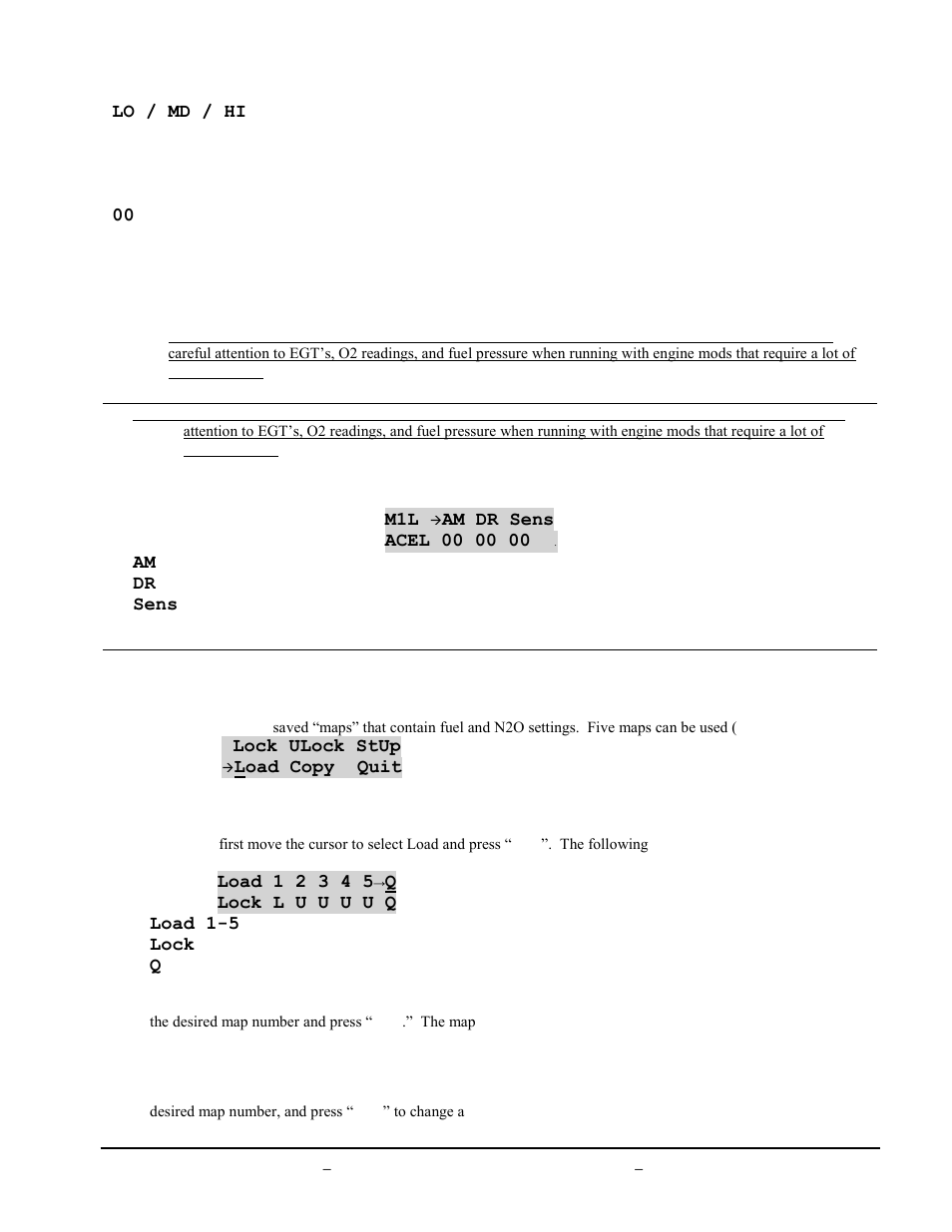 Map / setup menus | BoonDocker ARCTIC CAT: 800/1000 Turbo 3D User Manual | Page 6 / 14