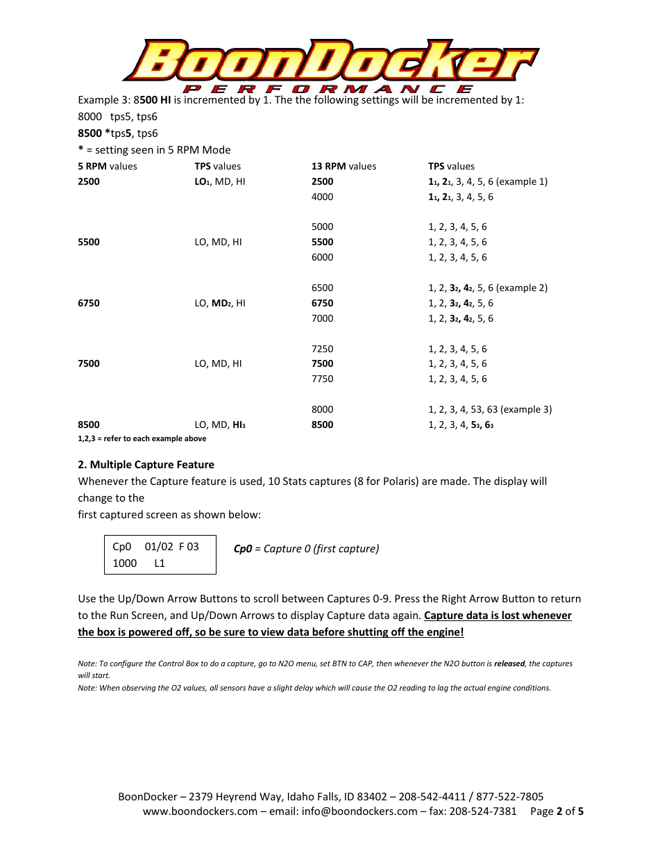 BoonDocker ARCTIC CAT: Non-turbo Control Box 800/1000 Operation (New) User Manual | Page 2 / 5