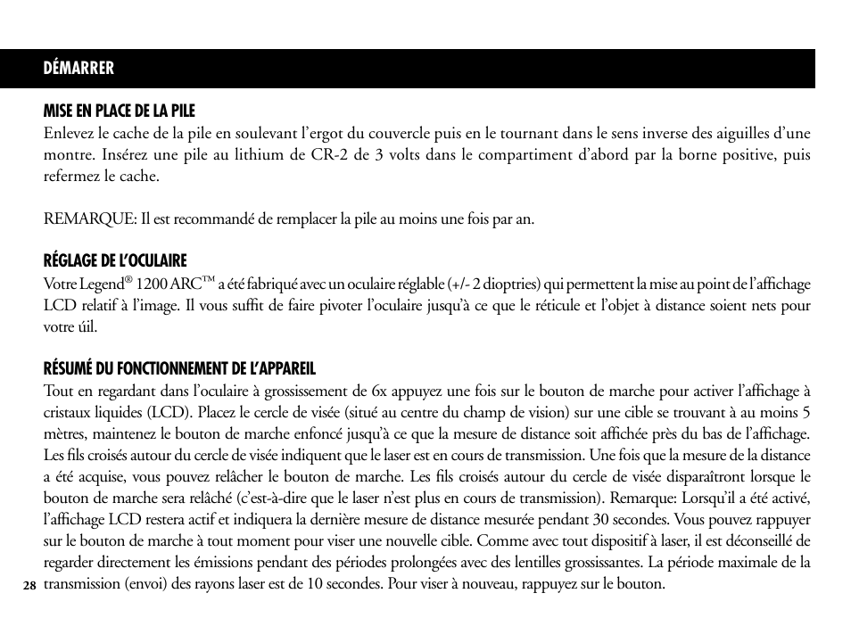 Bushnell Legend 204101 User Manual | Page 28 / 140