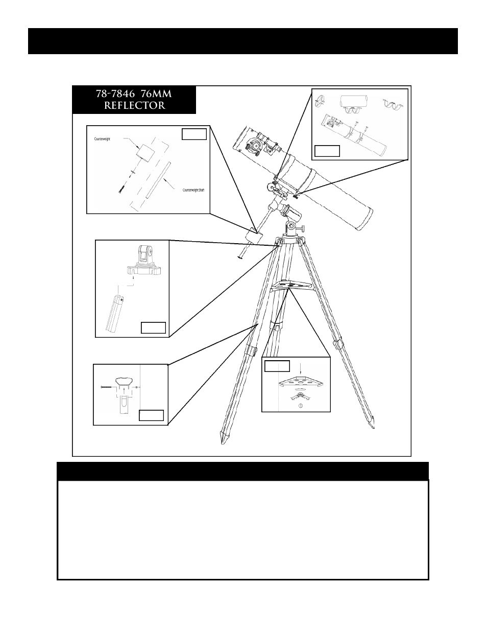 Parts list quick assembly diagram | Bushnell NORTH STAR 78-7876 User Manual | Page 7 / 16