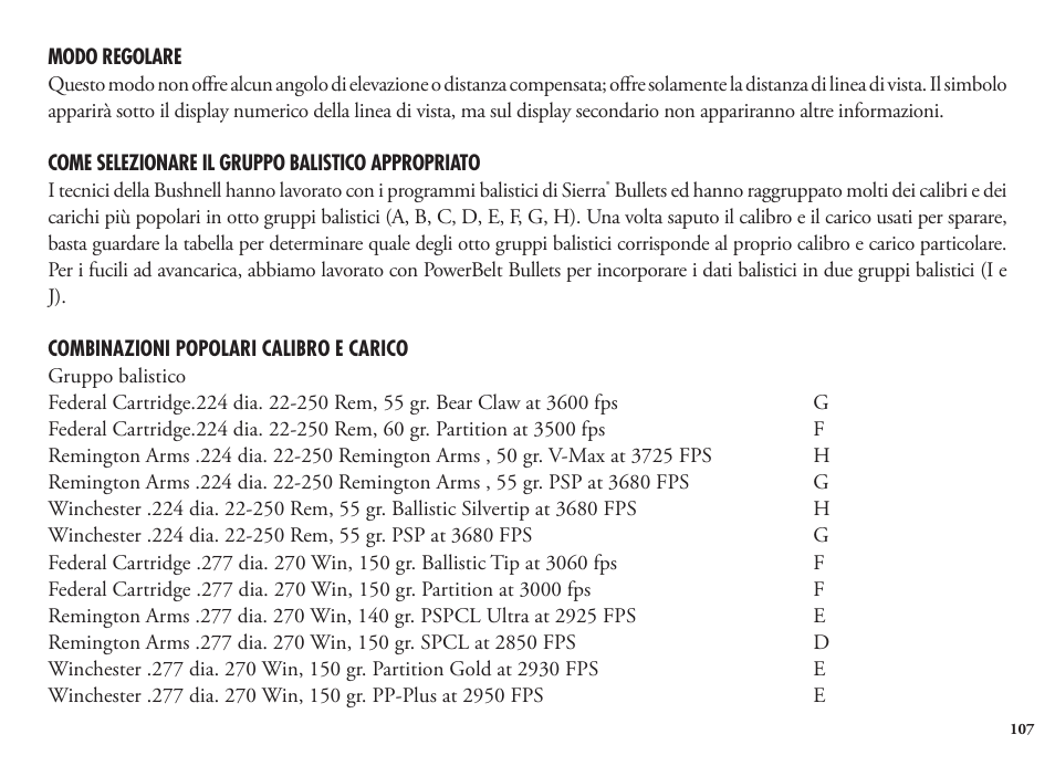 Bushnell Legend 1200 User Manual | Page 107 / 140