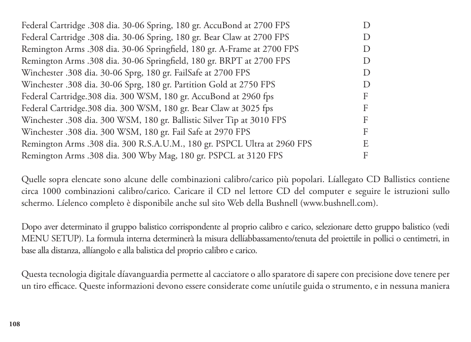 Bushnell Legend 1200 User Manual | Page 108 / 140