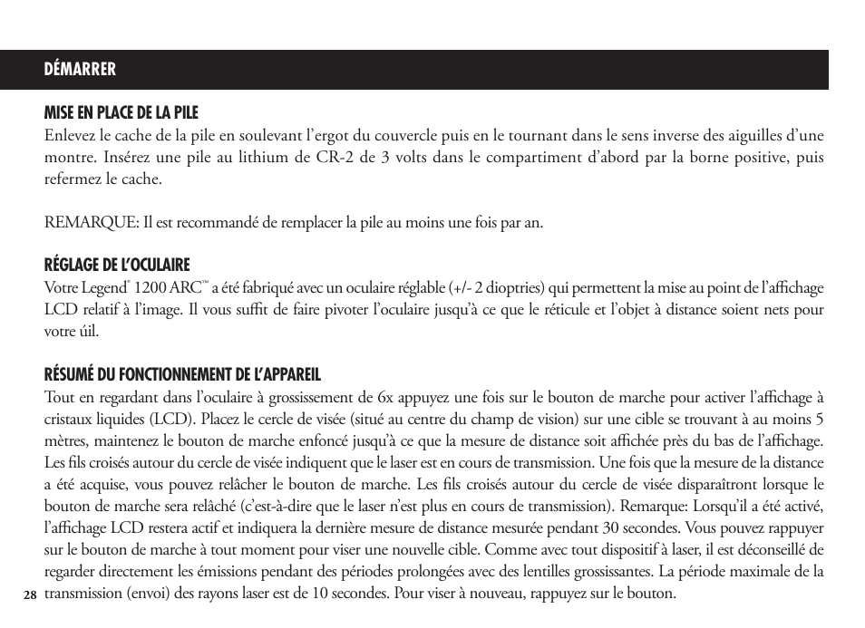 Bushnell Legend 1200 User Manual | Page 28 / 140