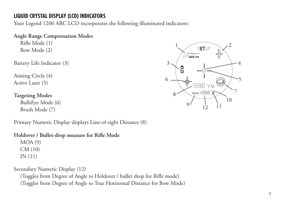 Bushnell Legend 1200 User Manual | Page 7 / 140