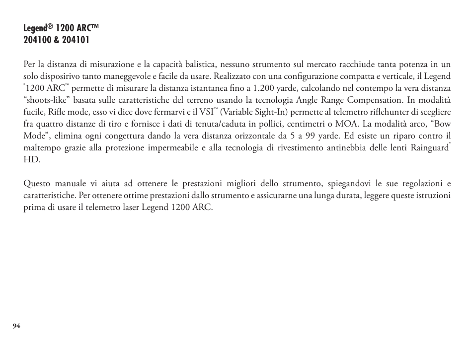 Bushnell Legend 1200 User Manual | Page 94 / 140