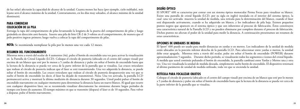 Bushnell Sport 202201 User Manual | Page 12 / 27