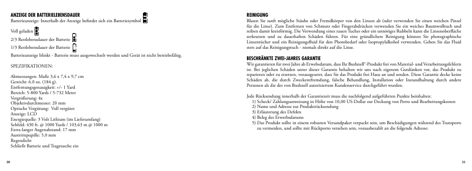 Bushnell Sport 202201 User Manual | Page 17 / 27