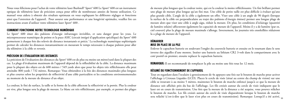 Bushnell Sport 202201 User Manual | Page 7 / 27