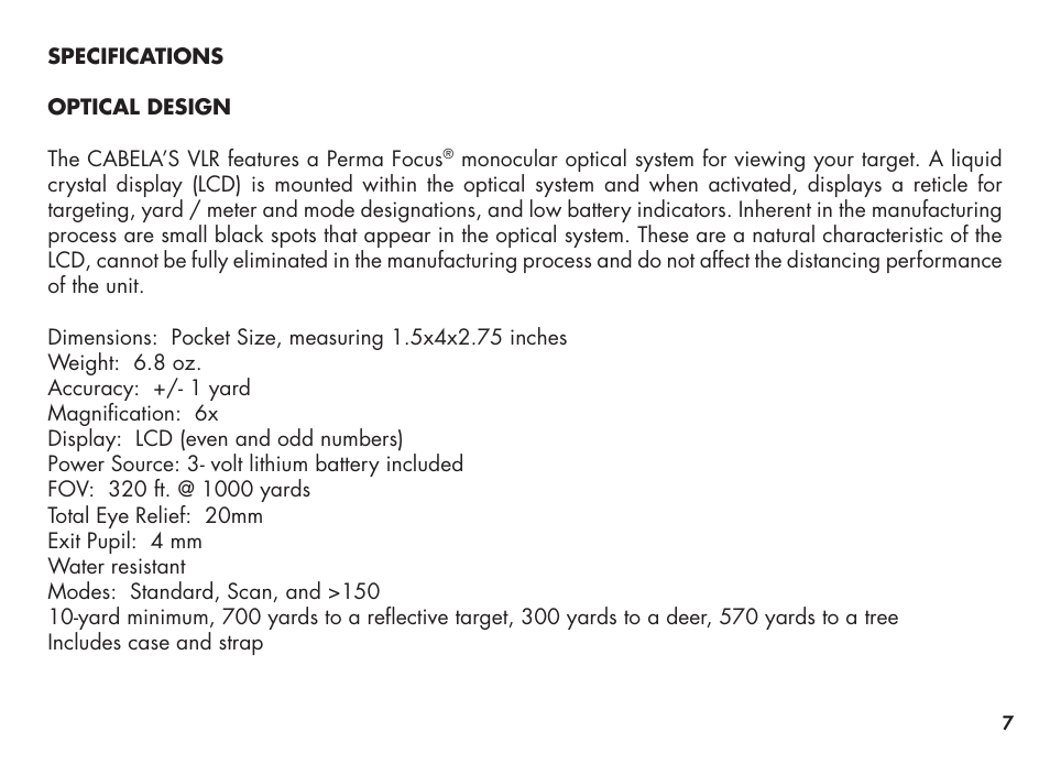 Bushnell Cabela 20-3131 User Manual | Page 7 / 12
