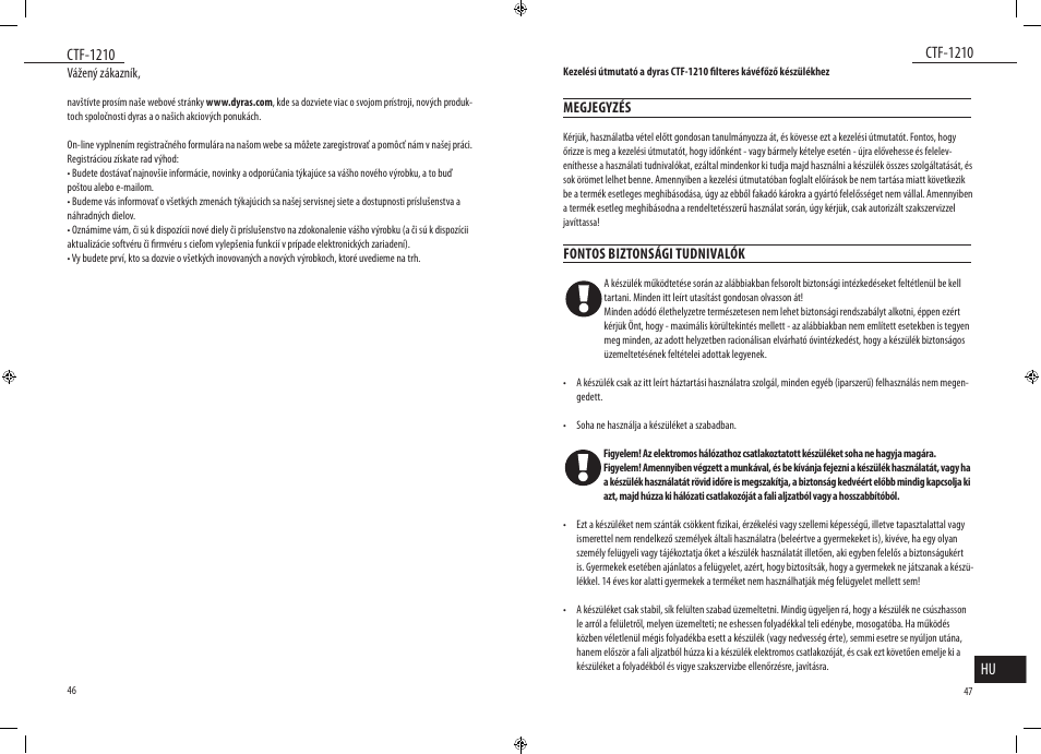 Dyras CTF-1210 User Manual | Page 24 / 29