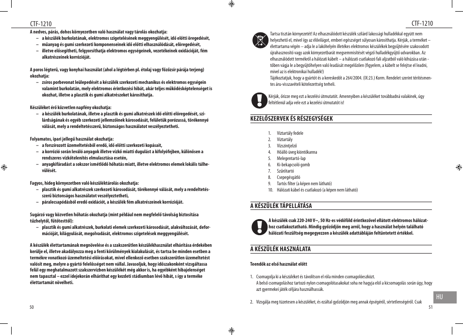 Ctf-1210, Ctf-1210 hu | Dyras CTF-1210 User Manual | Page 26 / 29