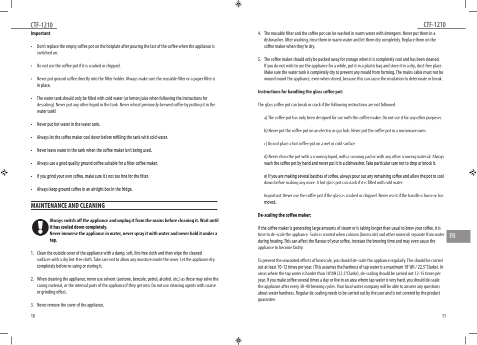 Dyras CTF-1210 User Manual | Page 6 / 29