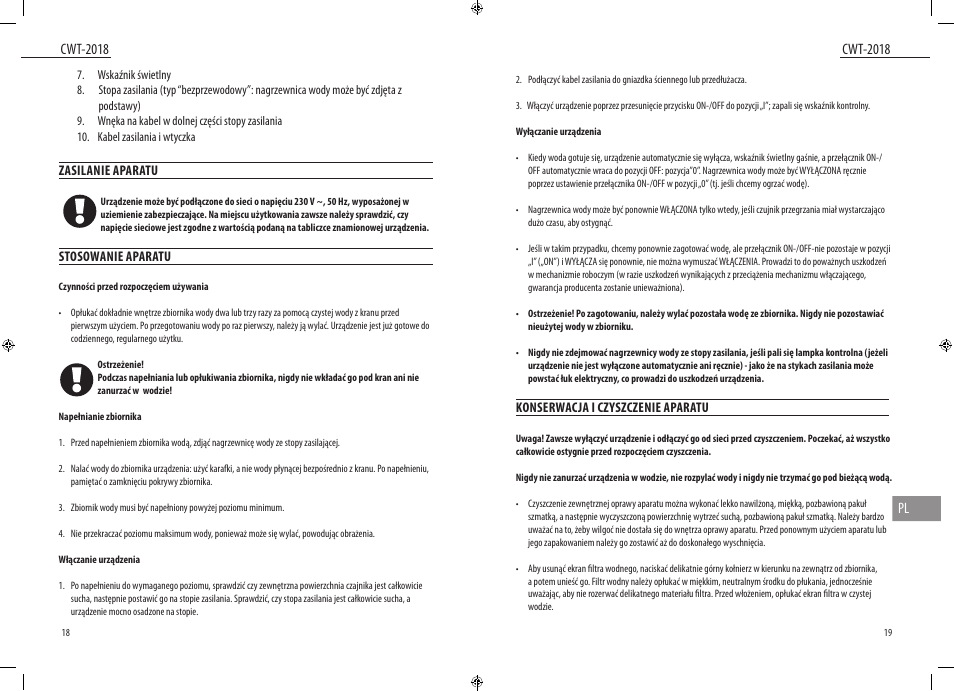 Cwt-2018, Cwt-2018 pl | Dyras CWT-2018 User Manual | Page 10 / 27