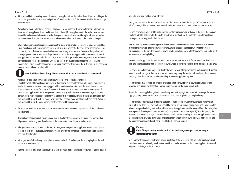 Dyras CWT-2018 User Manual | Page 4 / 27