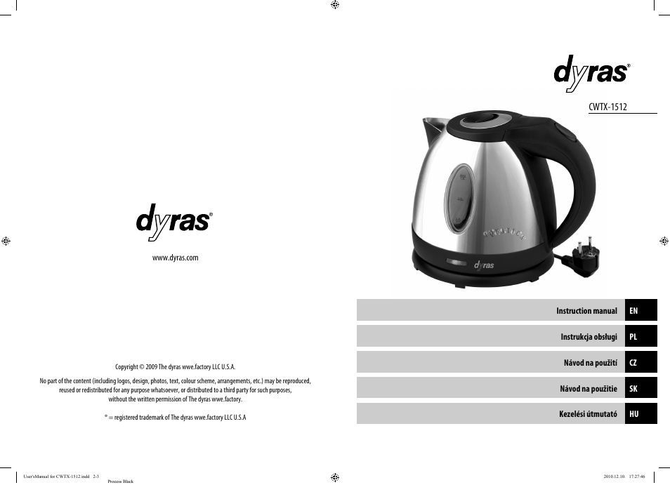 Cwtx-1512 | Dyras CWTX-1512 User Manual | Page 2 / 25