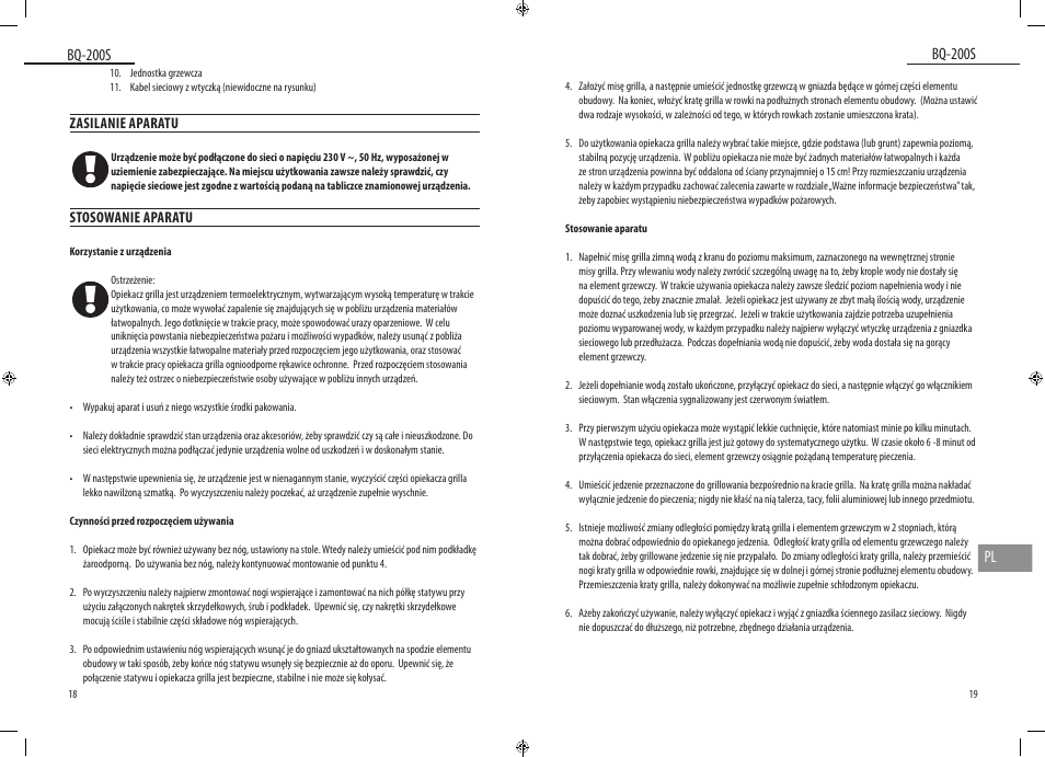 Bq-200s, Bq-200s pl | Dyras BQ-200S User Manual | Page 10 / 27