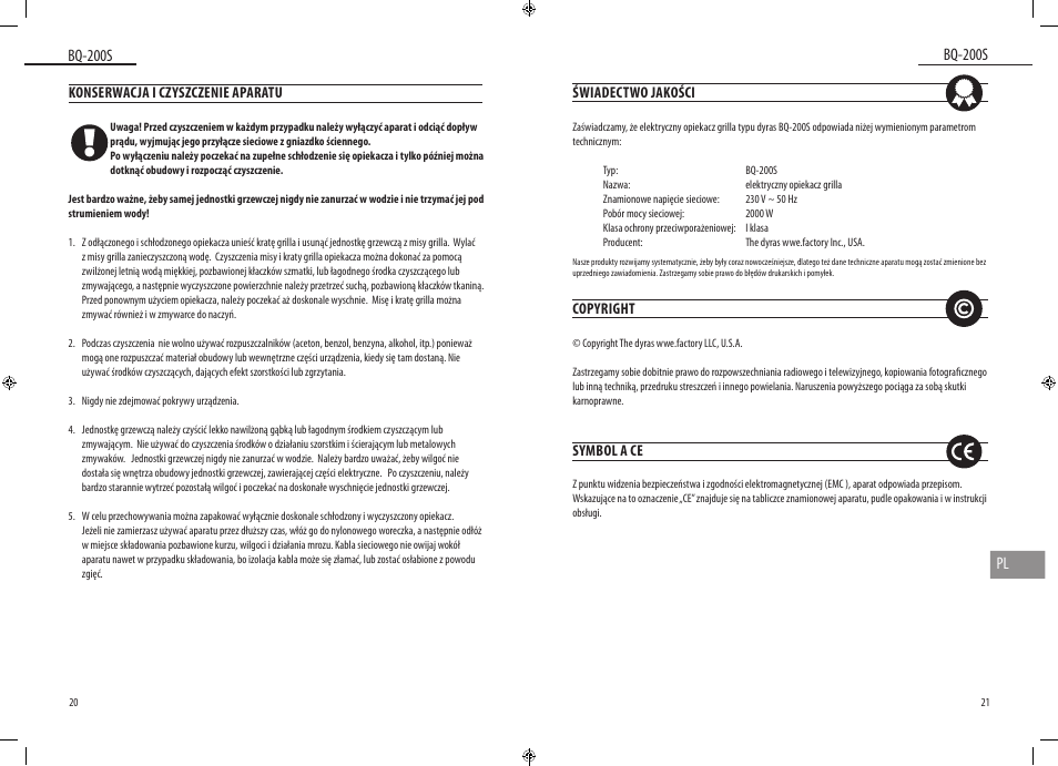 Dyras BQ-200S User Manual | Page 11 / 27