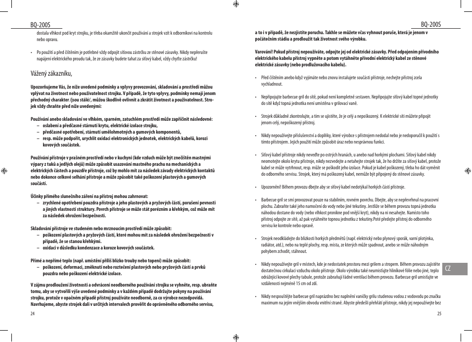 Bq-200s, Bq-200s cz, Vážený zákazníku | Dyras BQ-200S User Manual | Page 13 / 27