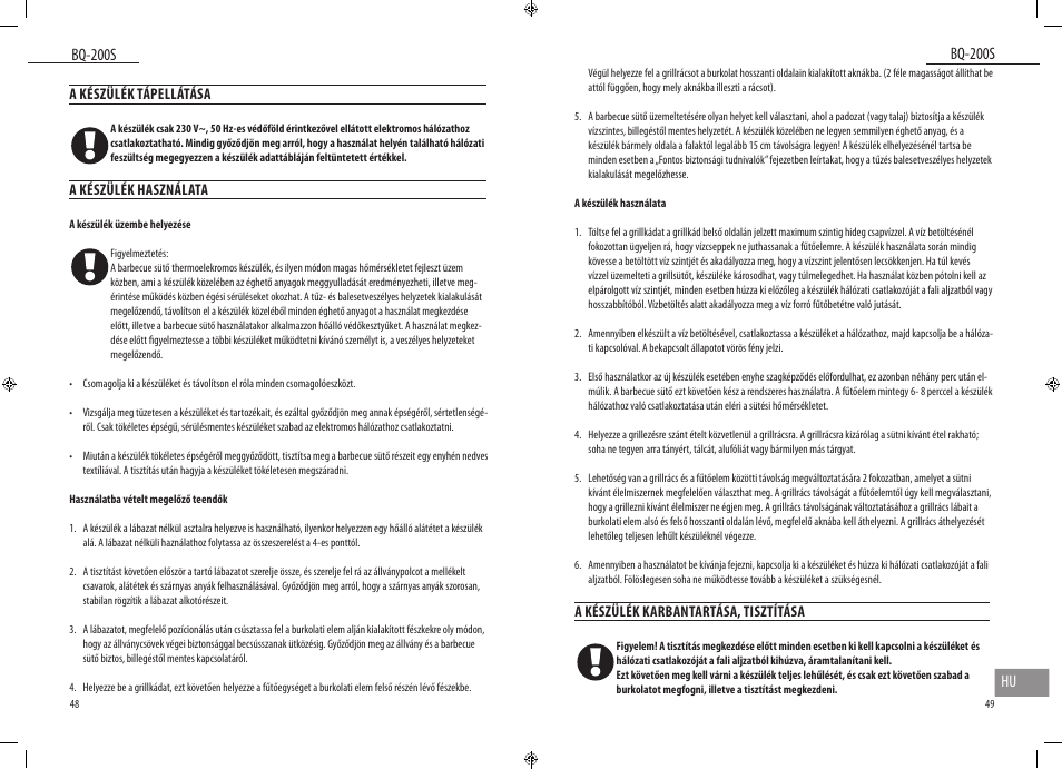 Bq-200s, Bq-200s hu | Dyras BQ-200S User Manual | Page 25 / 27