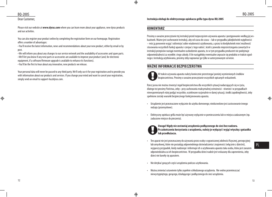 Dyras BQ-200S User Manual | Page 7 / 27