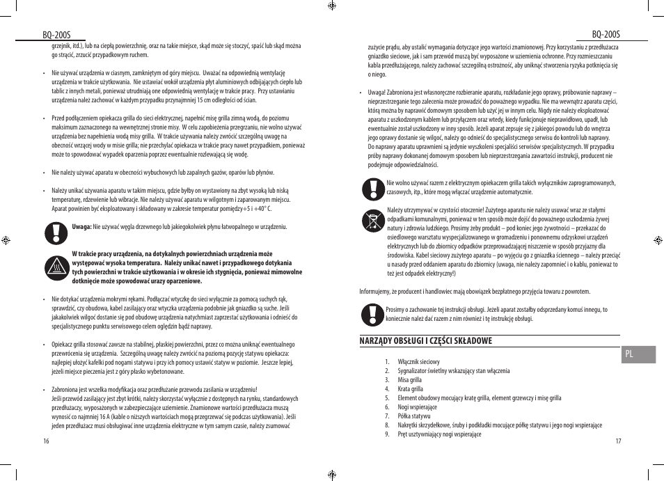 Bq-200s, Bq-200s pl | Dyras BQ-200S User Manual | Page 9 / 27
