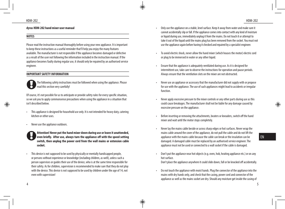 Dyras HDM-202 User Manual | Page 3 / 31