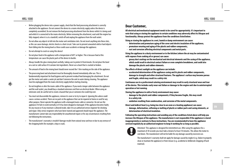 Dear customer, Hrg-1000 | Dyras HRG-1000 User Manual | Page 4 / 25