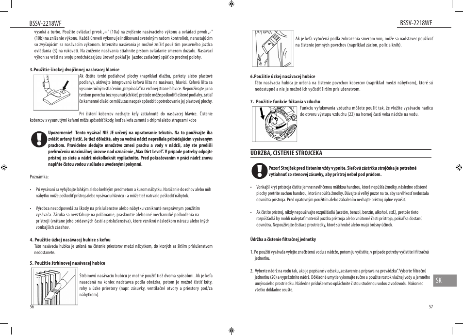Bssv-2218wf, Bssv-2218wf sk | Dyras BSSV-2218WF User Manual | Page 29 / 39