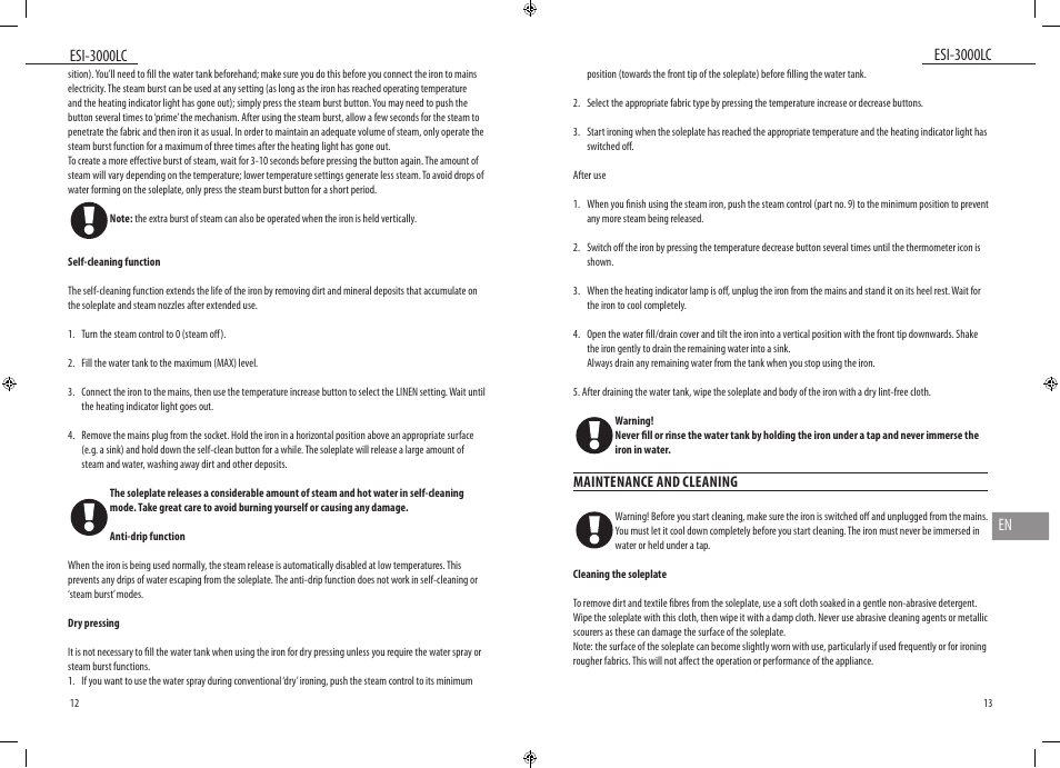 Dyras ESI-3000LC User Manual | Page 7 / 37