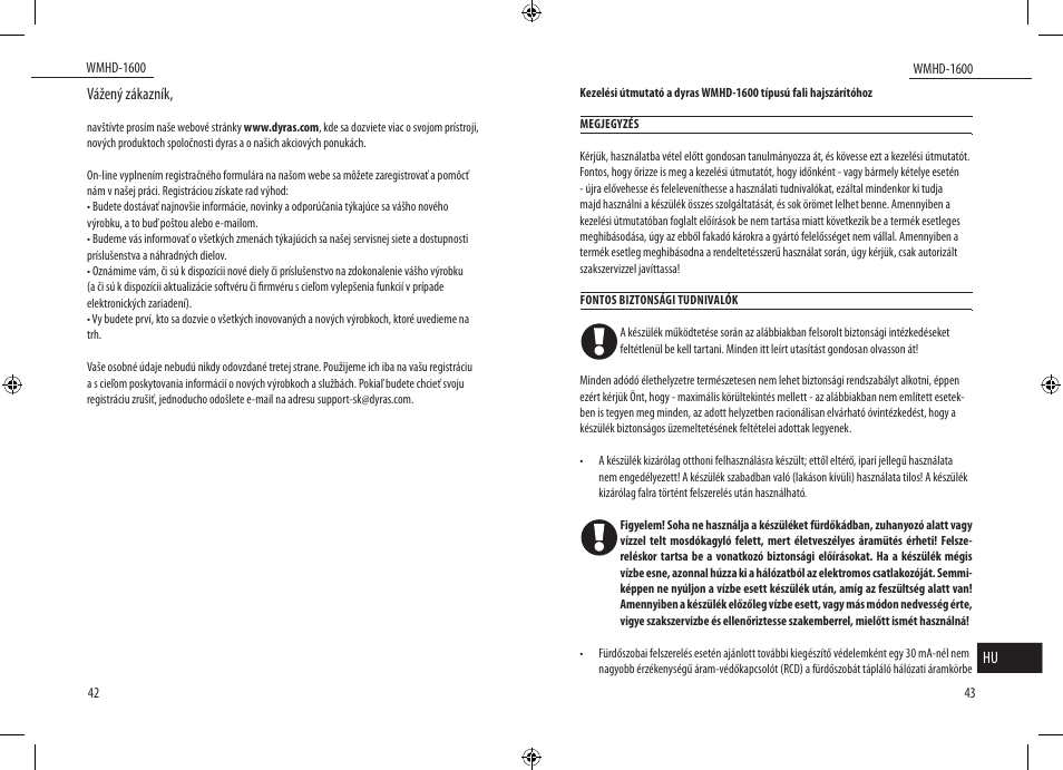 Dyras WMHD-1600 User Manual | Page 22 / 27