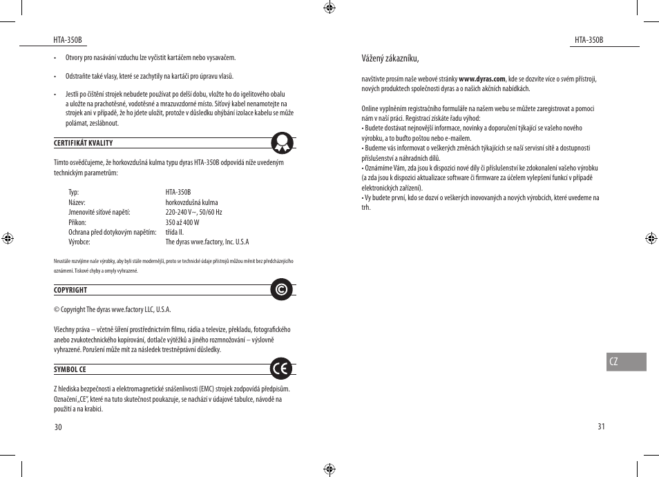 Dyras HTA-350B User Manual | Page 16 / 27